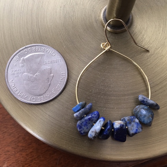 Blue grey HANDMADE earrings! - Picture 5 of 5